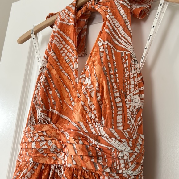 Plenty by TRACY REESE Halter Top w Pleated Empire Waist, Decorative Back Zipper - Picture 4 of 9